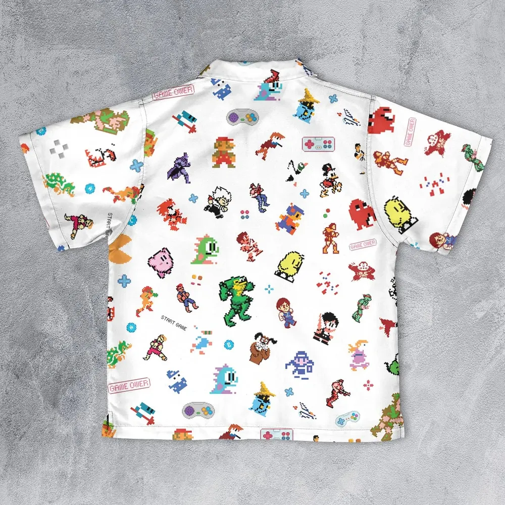 Iconic Video Game Characters Youth Hawaiian Shirt - 2