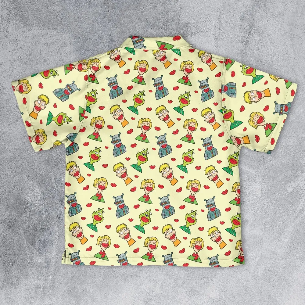 Wack-O-Wax Wax Lips Youth Hawaiian Shirt - 2