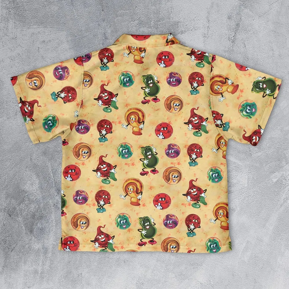 Old Board Game Pizza Party Youth Hawaiian Shirt - 2