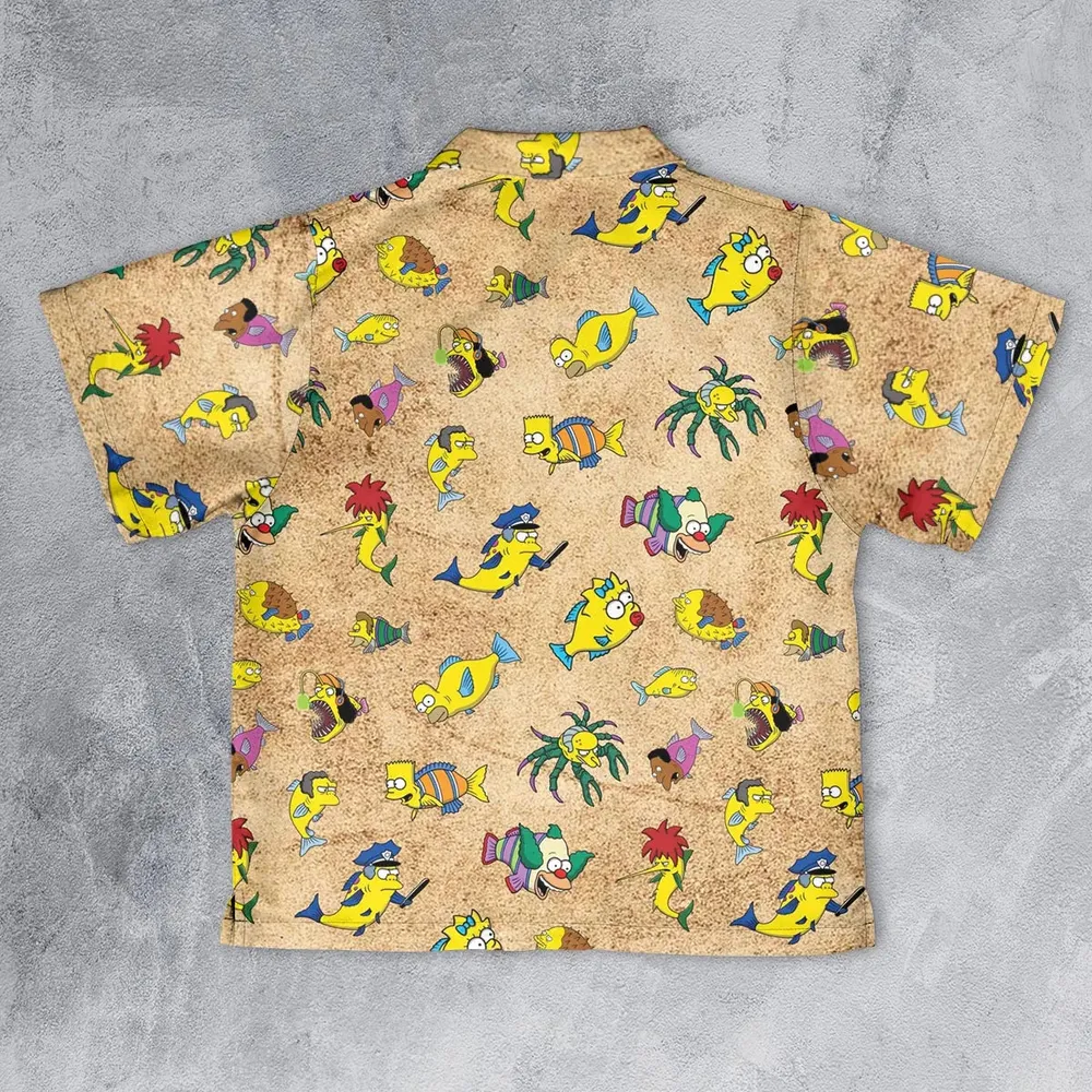 Shrimpsons The Simpsons Youth Hawaiian Shirt - 2