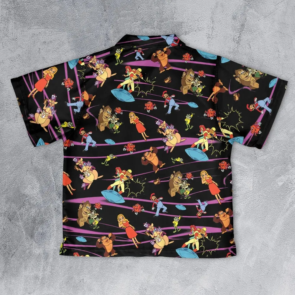 Saturday Supercade Characters Youth Hawaiian Shirt - 2