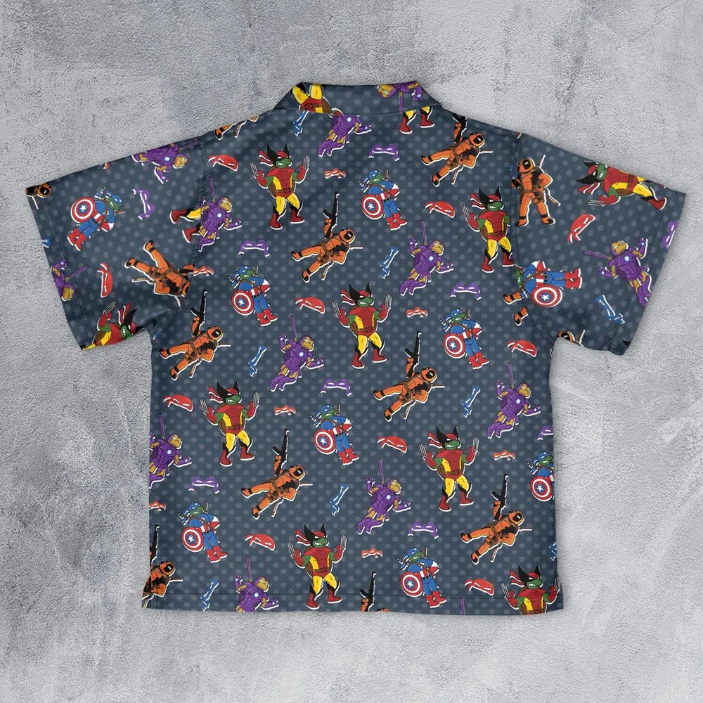 Super Turtles TMNT Youth Hawaiian Shirt - 2