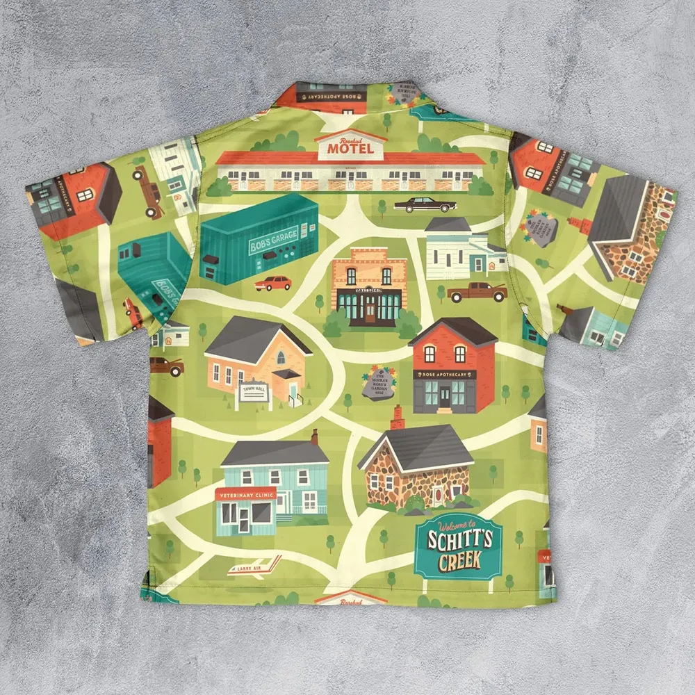 Schitt's Creek Town Map Youth Hawaiian Shirt - 2