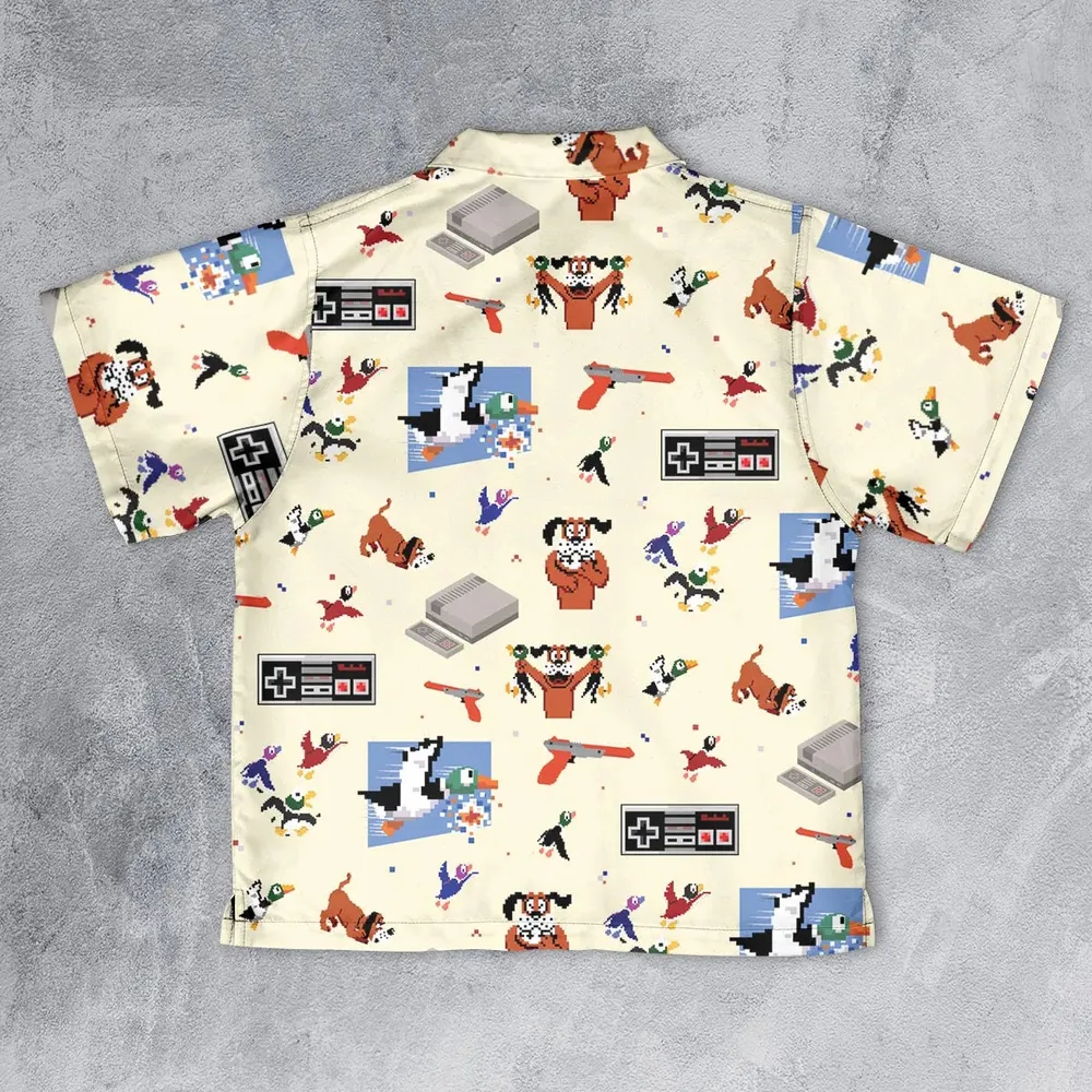 Retro Video Game Duck Hunt Youth Hawaiian Shirt - 2