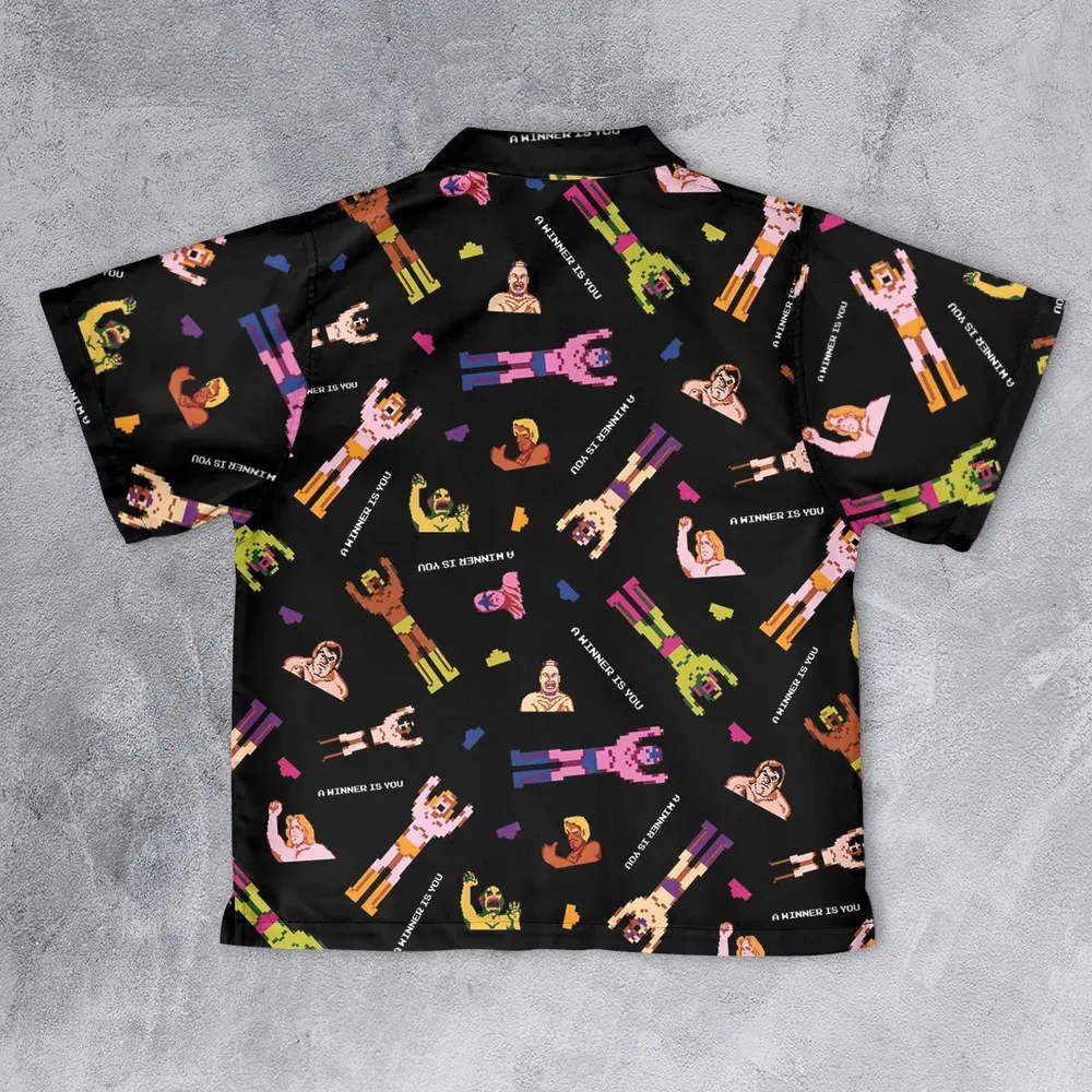 Wrestling Fighters Pro Wrestling Youth Hawaiian Shirt - 2
