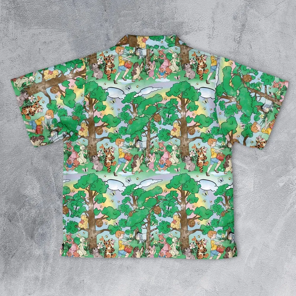 Bear and Friends Winnie the Pooh Youth Hawaiian Shirt - 2