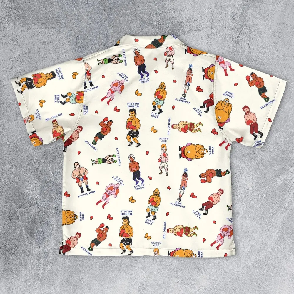 Retro Game Punch Out Youth Hawaiian Shirt - 2