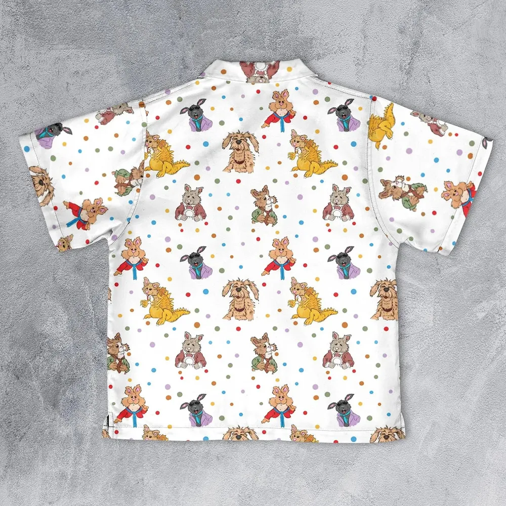 Tale of the Bunny Picnic Characters Youth Hawaiian Shirt - 2