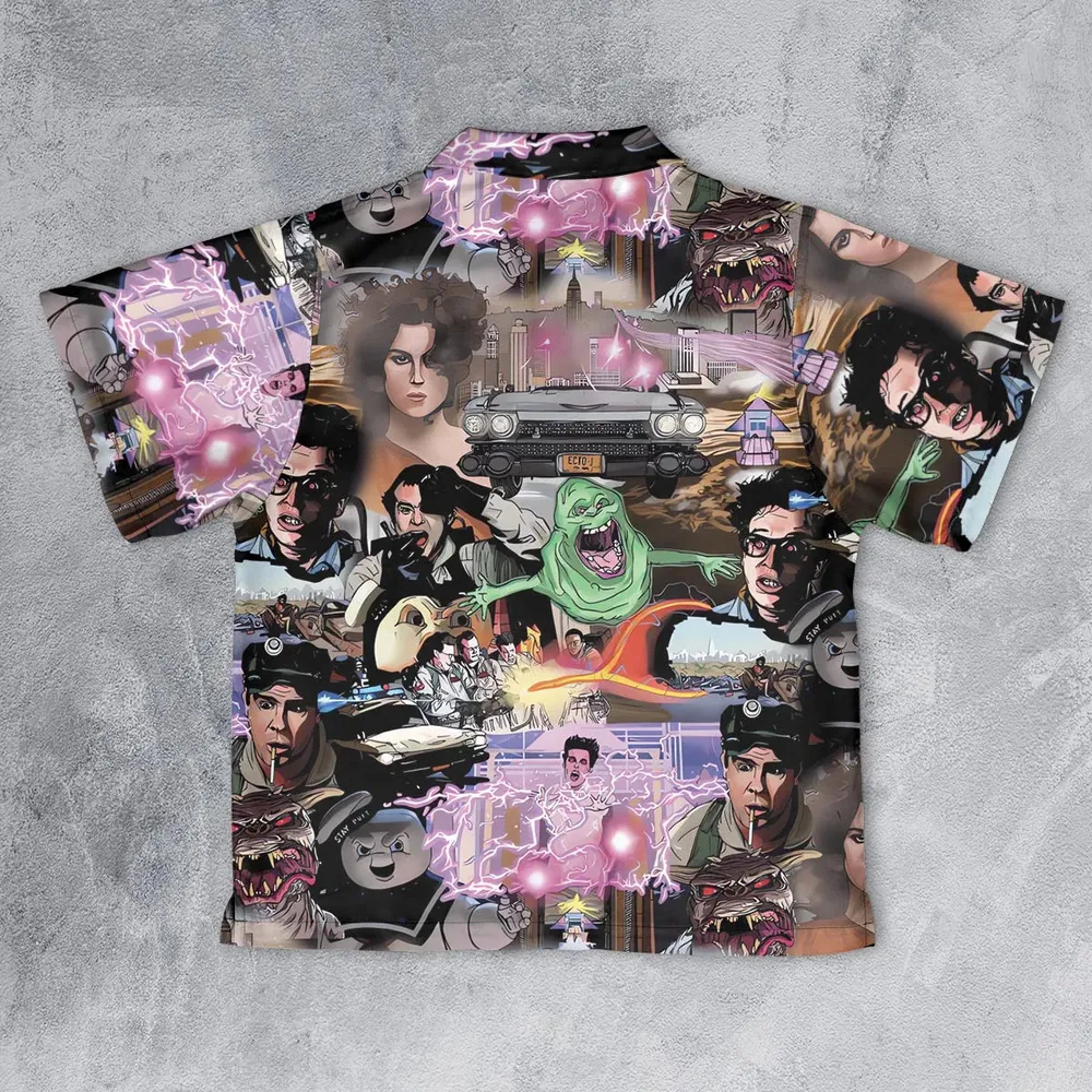 Ghostbusters Comic Style Montage Youth Hawaiian Shirt - 2