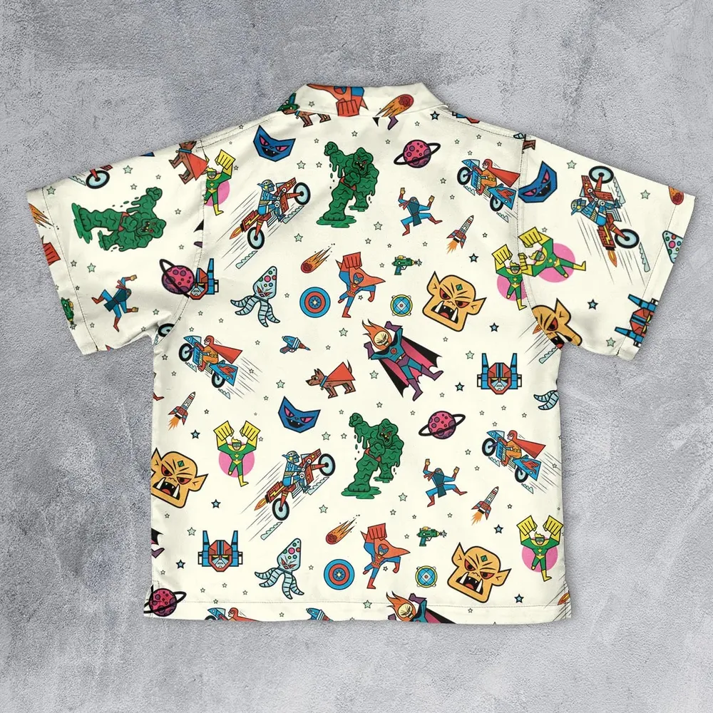 Nastalgic Cartoon Villains Youth Hawaiian Shirt - 2