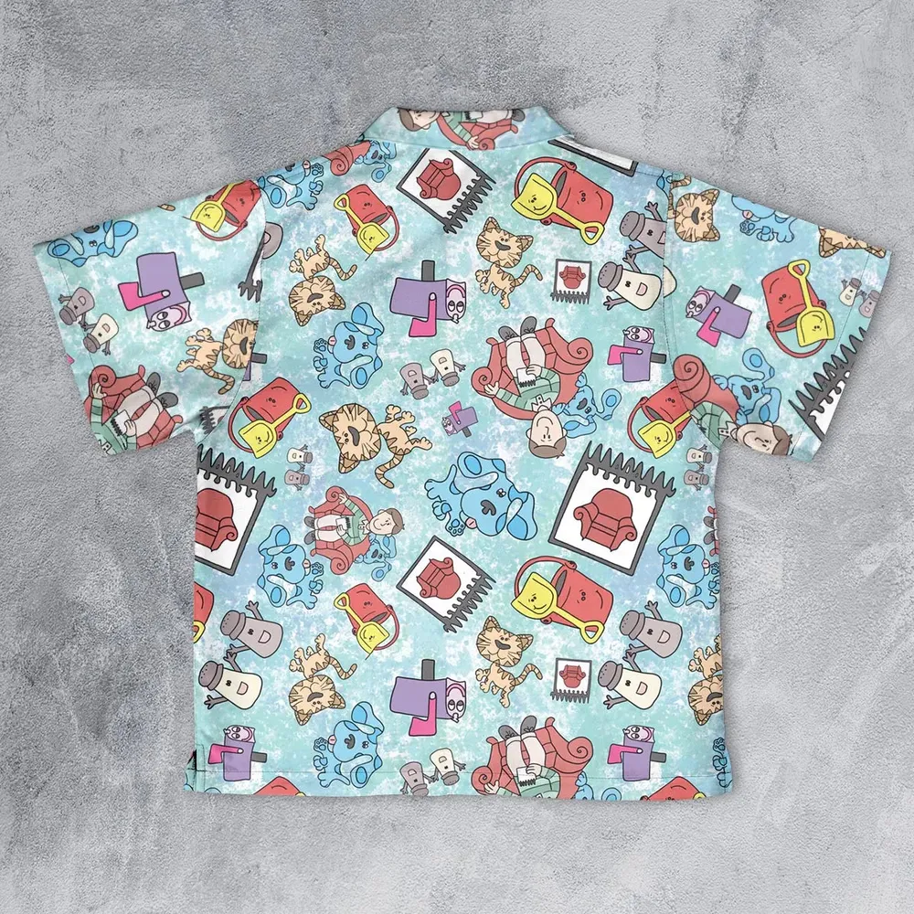 Blue's Clues Friend Party Youth Hawaiian Shirt - 2