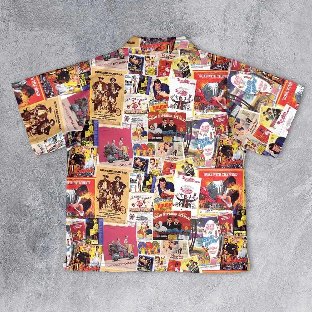 Hollywood Classics Collage Youth Hawaiian Shirt - 2