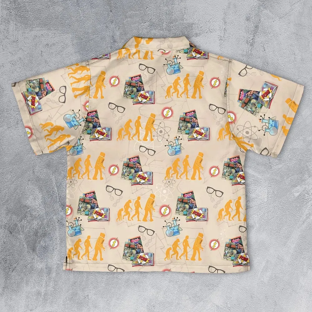 Geek Alert The Big Bang Theory Youth Hawaiian Shirt - 2