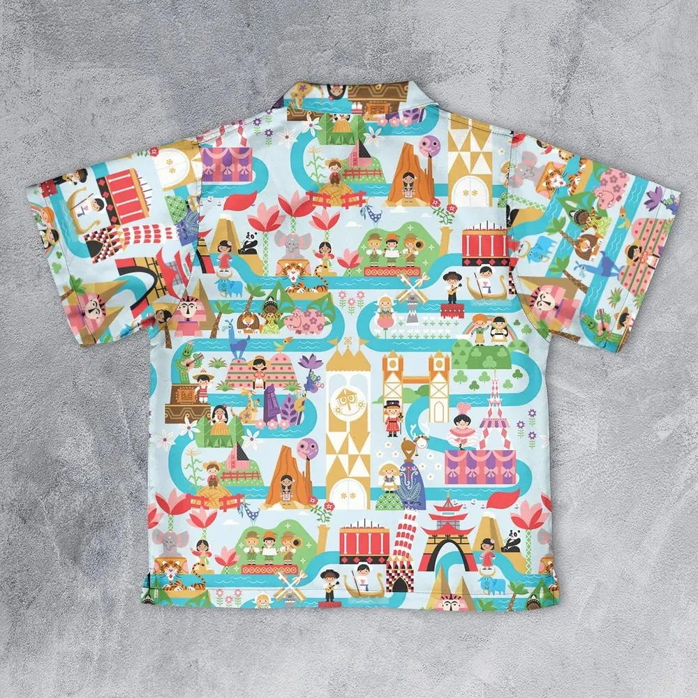 It's Small World Map Youth Hawaiian Shirt - 2