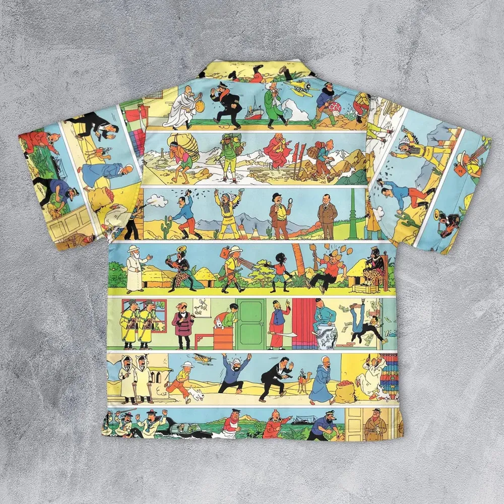 The Story Of Tintin Youth Hawaiian Shirt - 2