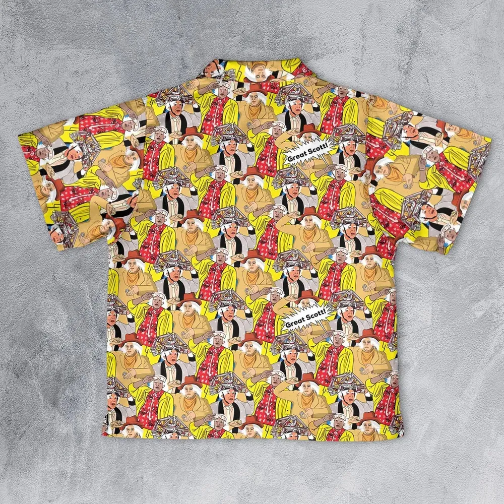 Great Scott Back to the Future Youth Hawaiian Shirt - 2