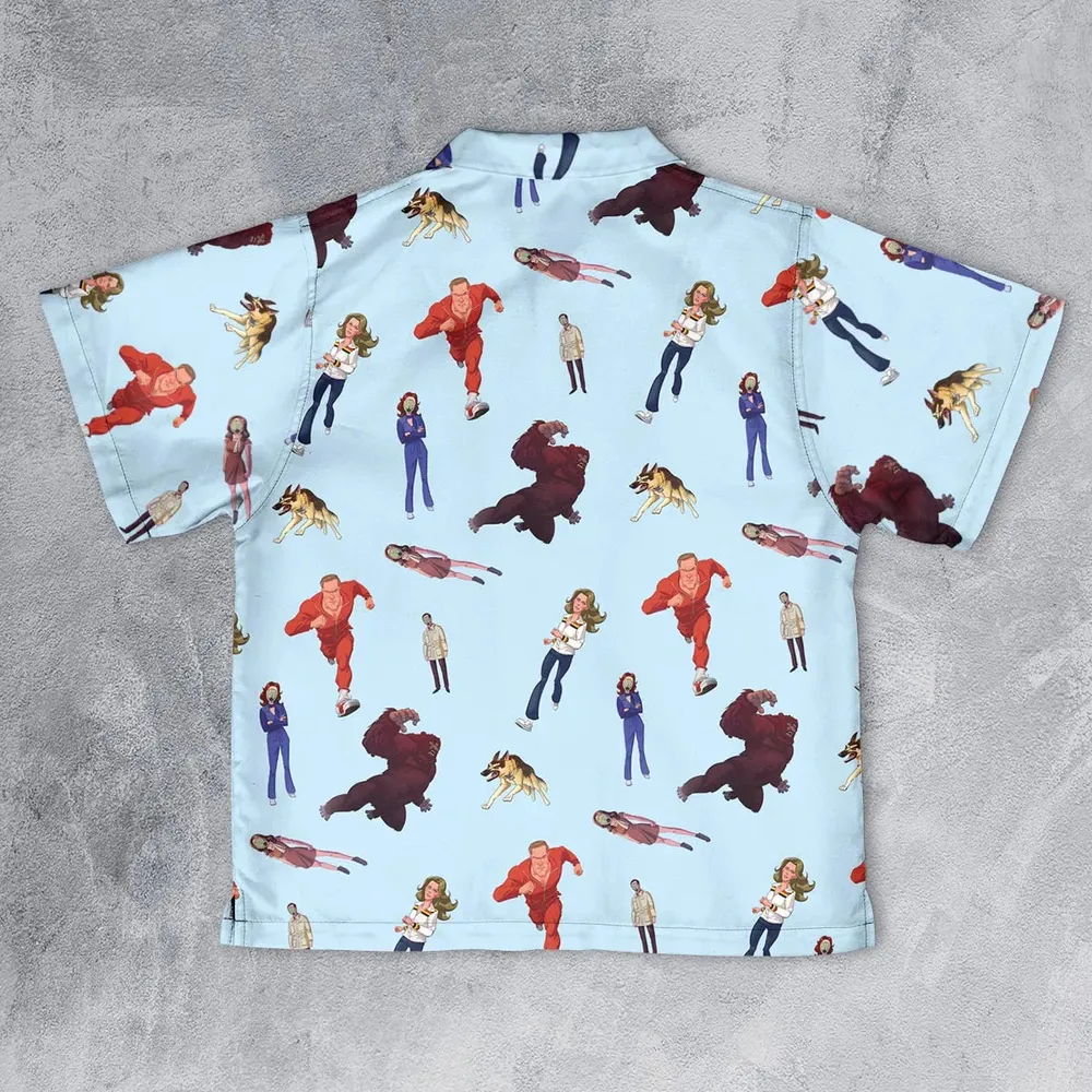 The Six Million Dollar Man and the Bionic Woman Youth Hawaiian Shirt - 2