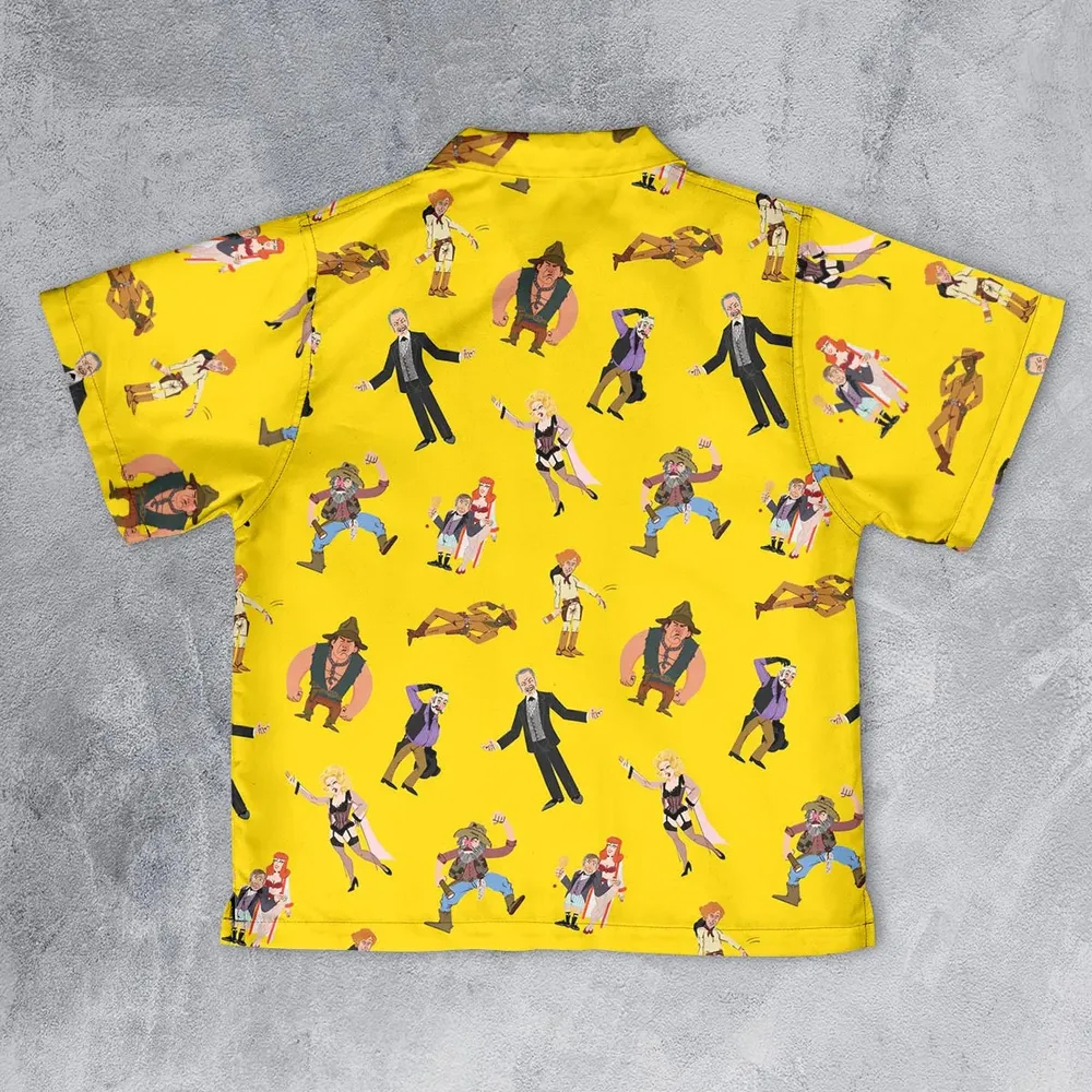 Blazing Saddles Characters Youth Hawaiian Shirt - 2