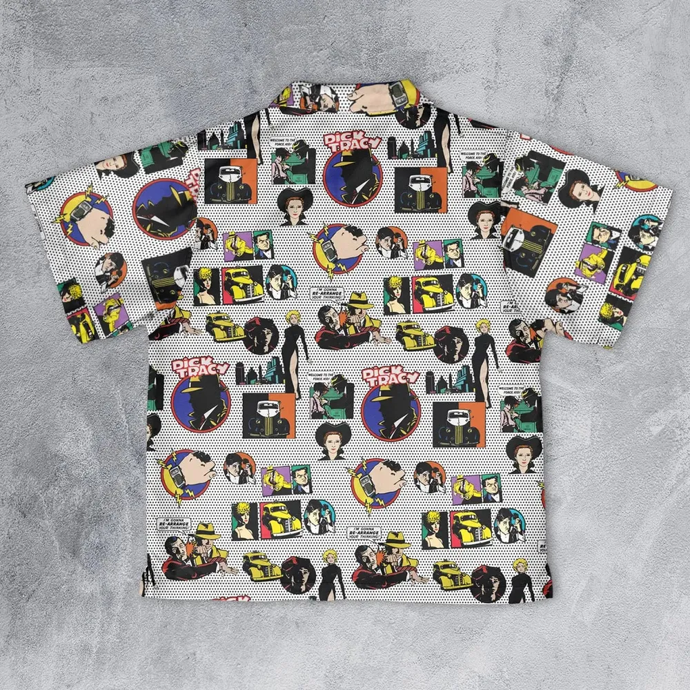 Vintage 90s Dick Tracy Youth Hawaiian Shirt - 2