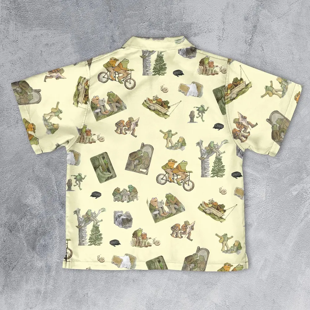 Frog and Toad Pattern Youth Hawaiian Shirt - 2