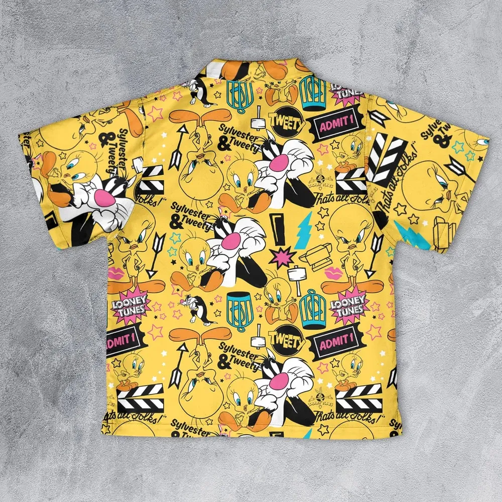 Cartoon Drip Looney Tunes Youth Hawaiian Shirt - 2