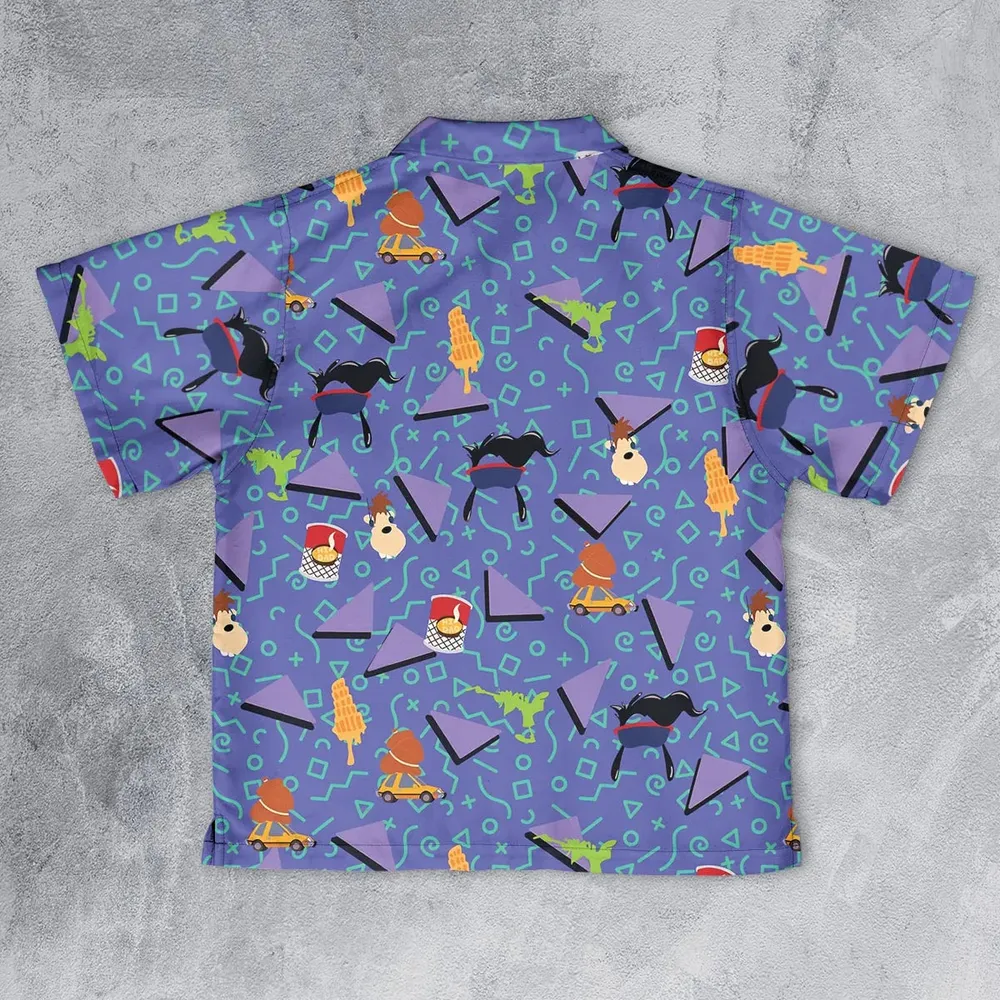 90's Styled Goofy Movie Youth Hawaiian Shirt - 2