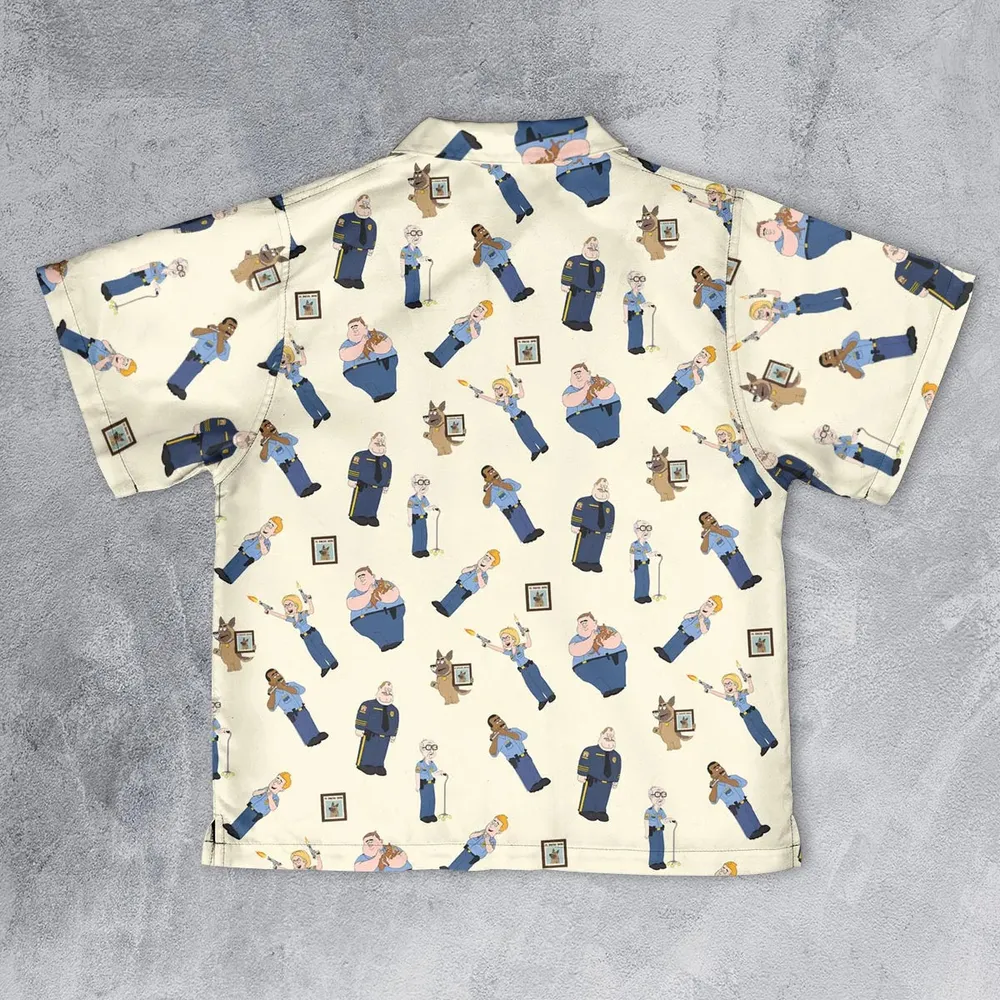 Cop Comedy Paradise Pd Youth Hawaiian Shirt - 2
