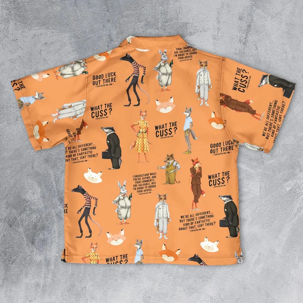 Cuss You Are Fantastic Mr. Fox Youth Hawaiian Shirt - 2
