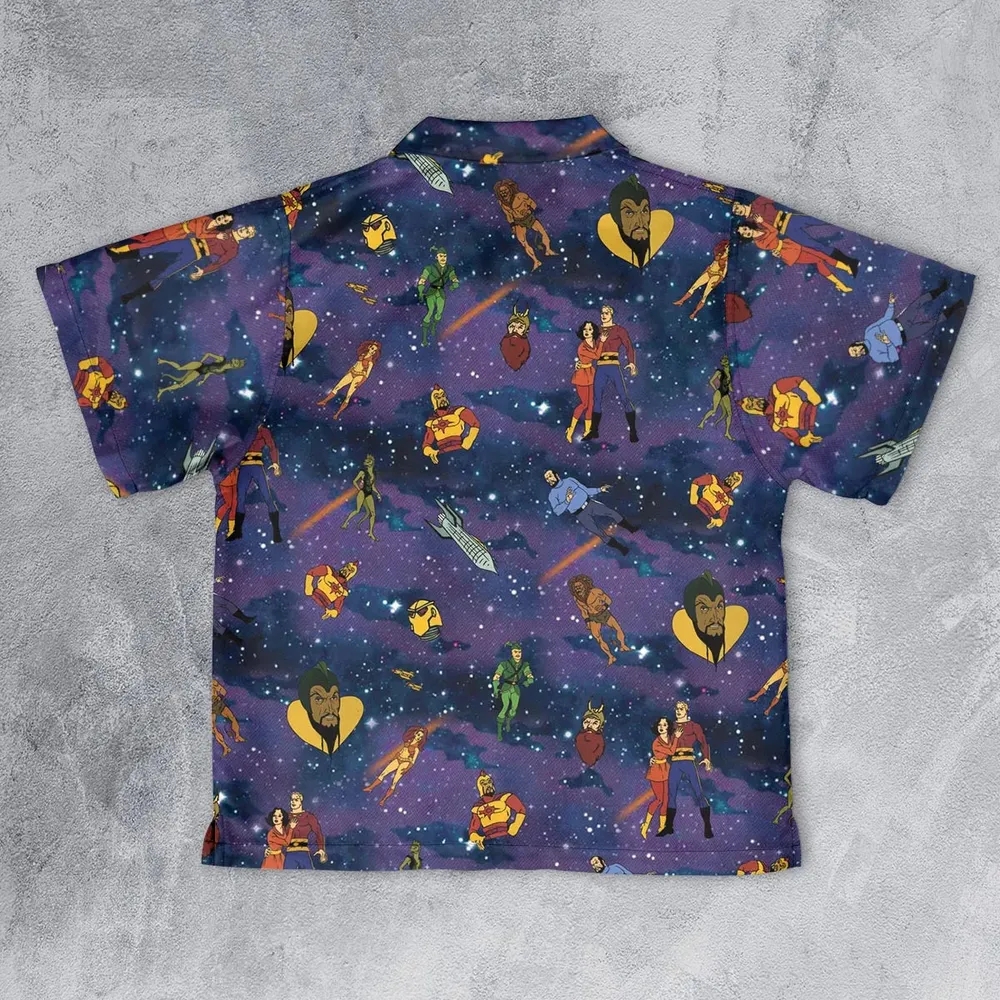 Flash Gordon Cartoon Characters Youth Hawaiian Shirt - 2