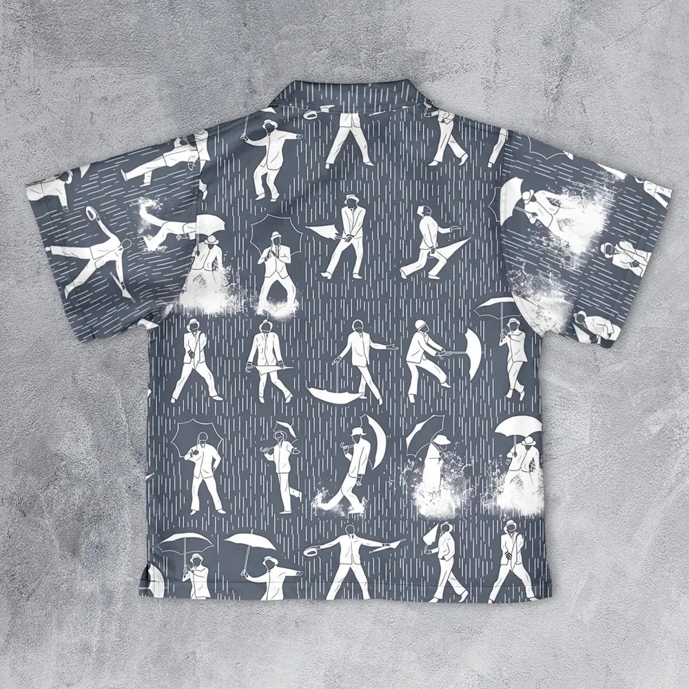 Singin' in the Rain Wall Mural Youth Hawaiian Shirt - 2