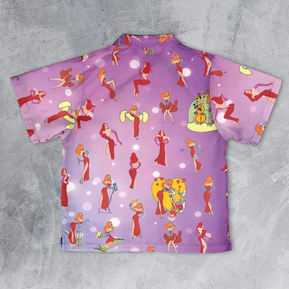 Red Hot Jessica Rabbit Who Framed Roger Rabbit Youth Hawaiian Shirt - 2