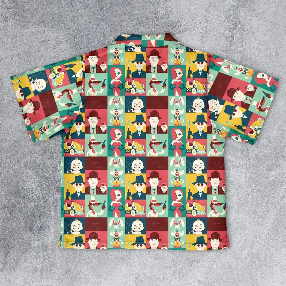 Toontown Threads Who Framed Roger Rabbit Youth Hawaiian Shirt - 2