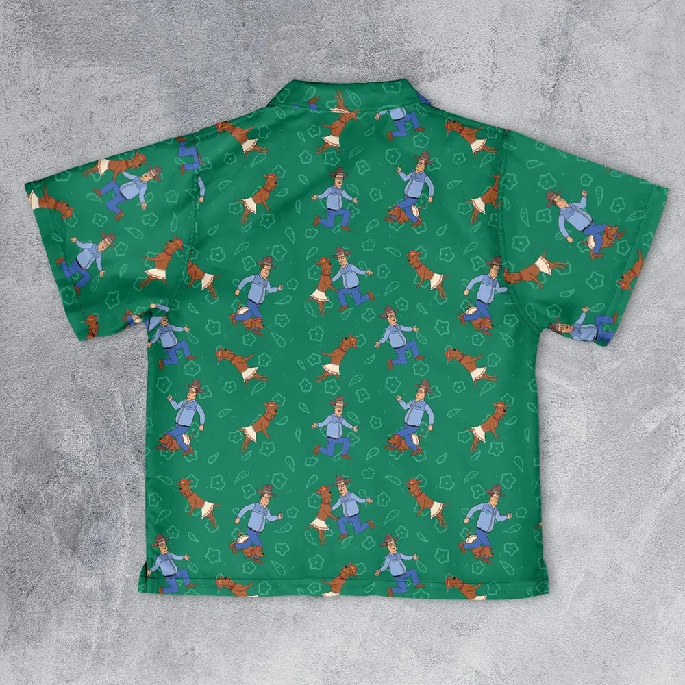 Hank Hill and Ladybird Dancing Youth Hawaiian Shirt - 2