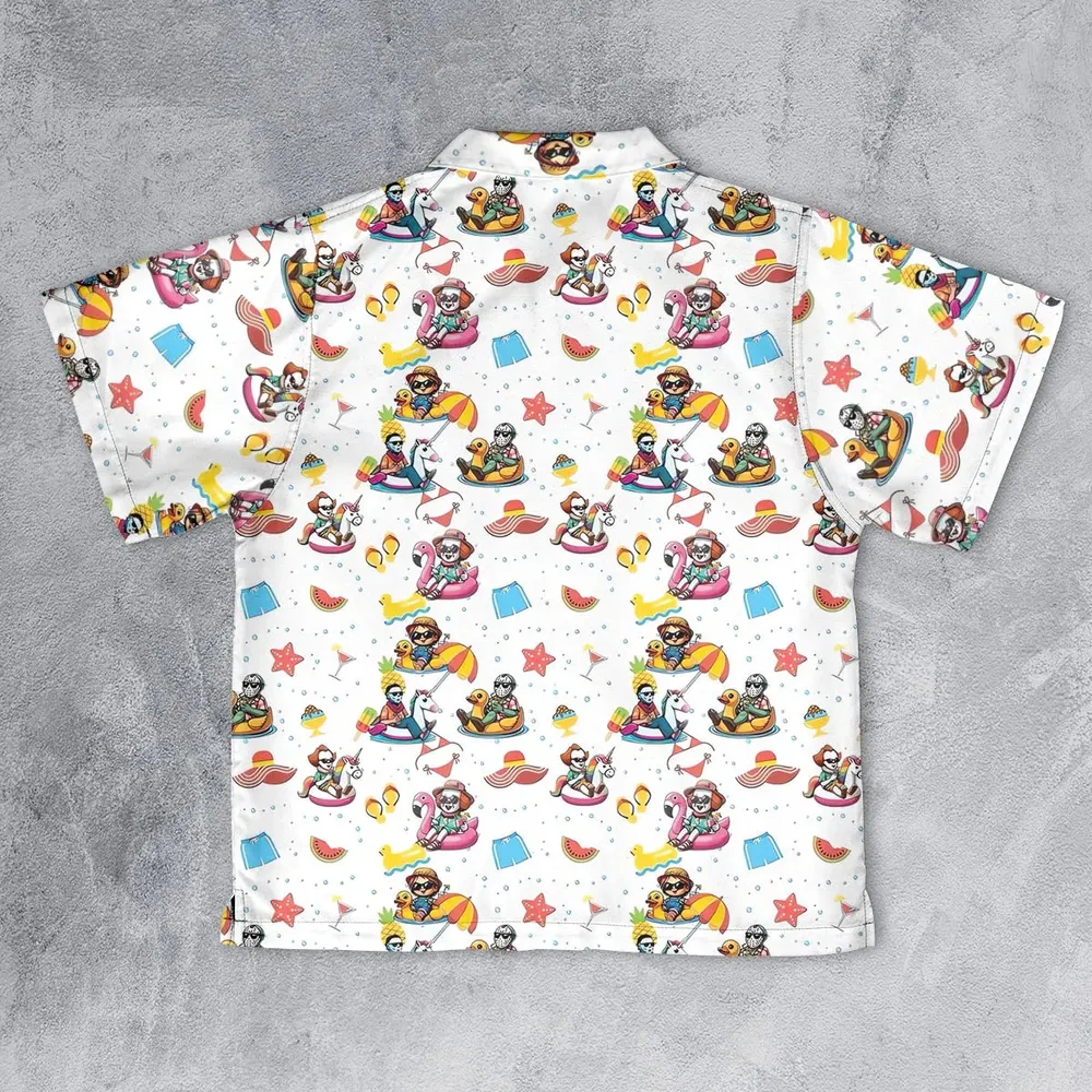 Horror Beach Youth Hawaiian Shirt - 2