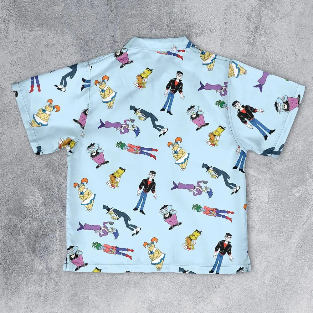 Animated Undead Gravedale High Youth Hawaiian Shirt - 2