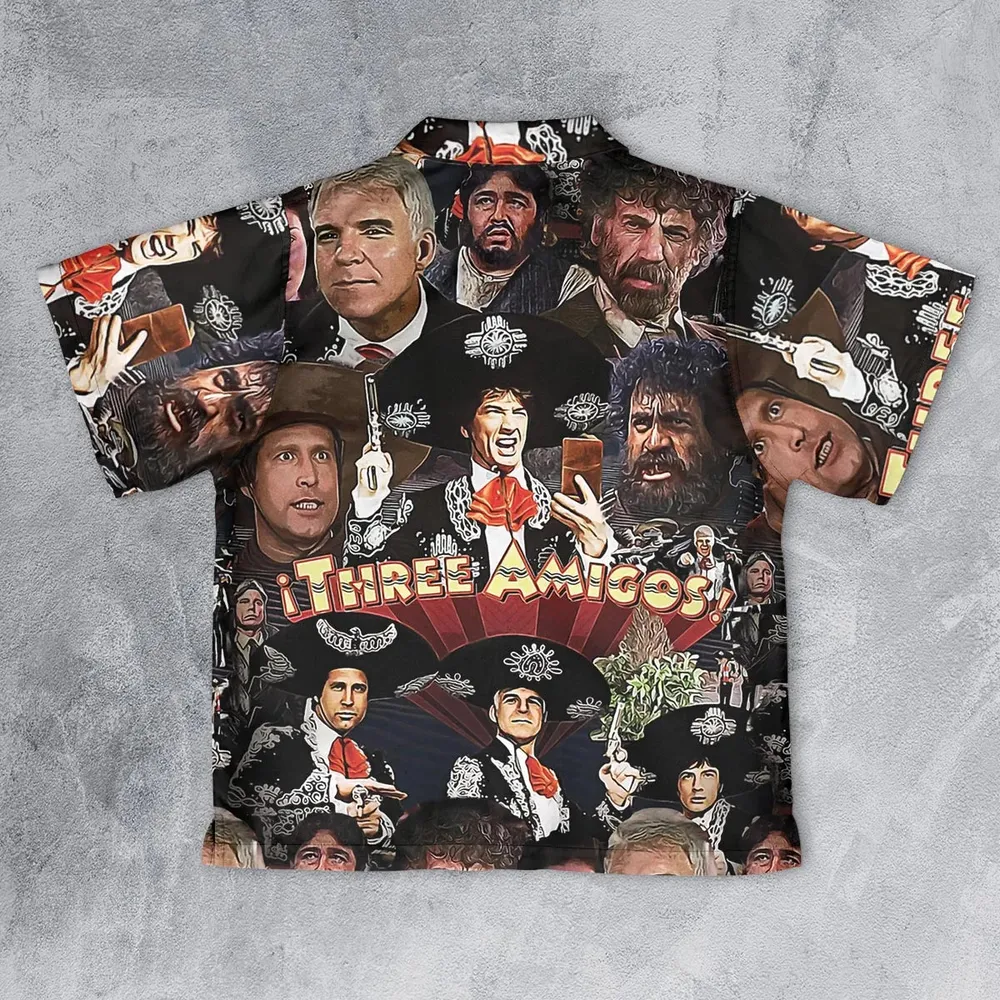 Three Amigos and the Infamous El Guapo Youth Hawaiian Shirt - 2