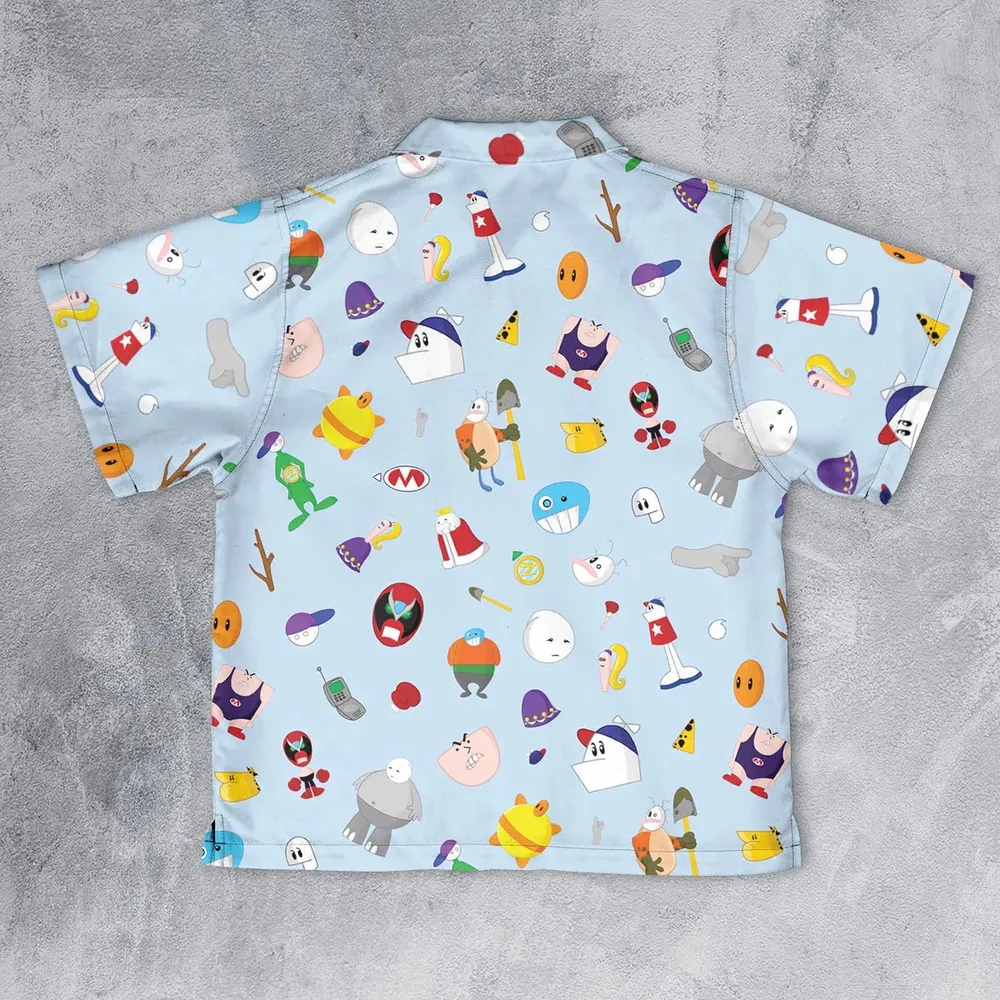 Homestar Runner Main Cast Youth Hawaiian Shirt - 2