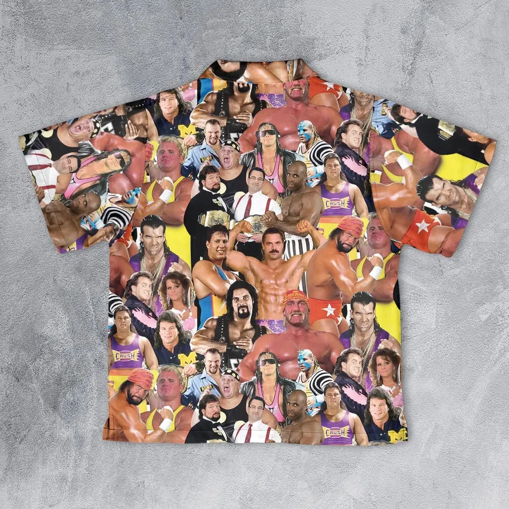 Early 90s Great Era Of WWF Youth Hawaiian Shirt - 2