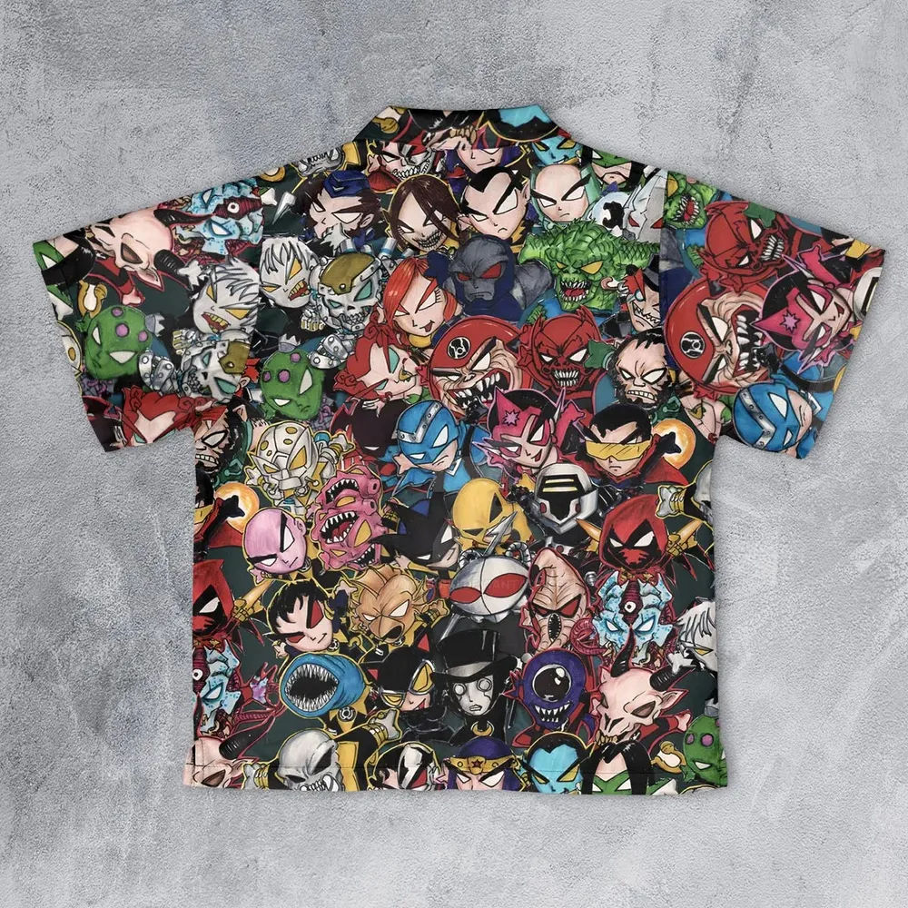 DC Villains Chibi Youth Hawaiian Shirt - 2