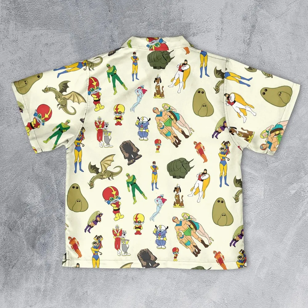 Herculoids and The Rest Of Hanna Barbera Space Stars Youth Hawaiian Shirt - 2