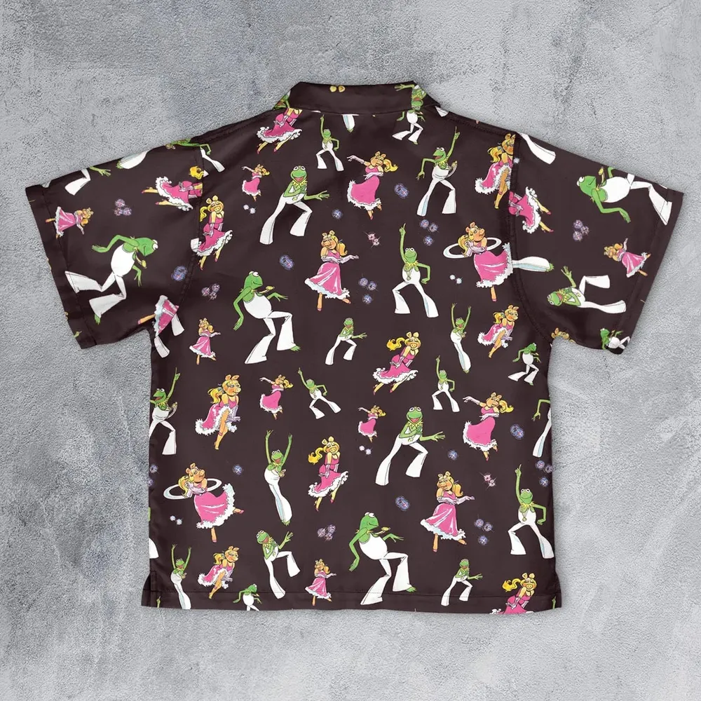 Disco Couple Kermit And Piggy The Muppet Show Youth Hawaiian Shirt - 2