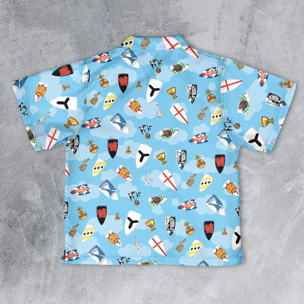 Coat Of Arms Monty Python and the Holy Grail Youth Hawaiian Shirt - 2