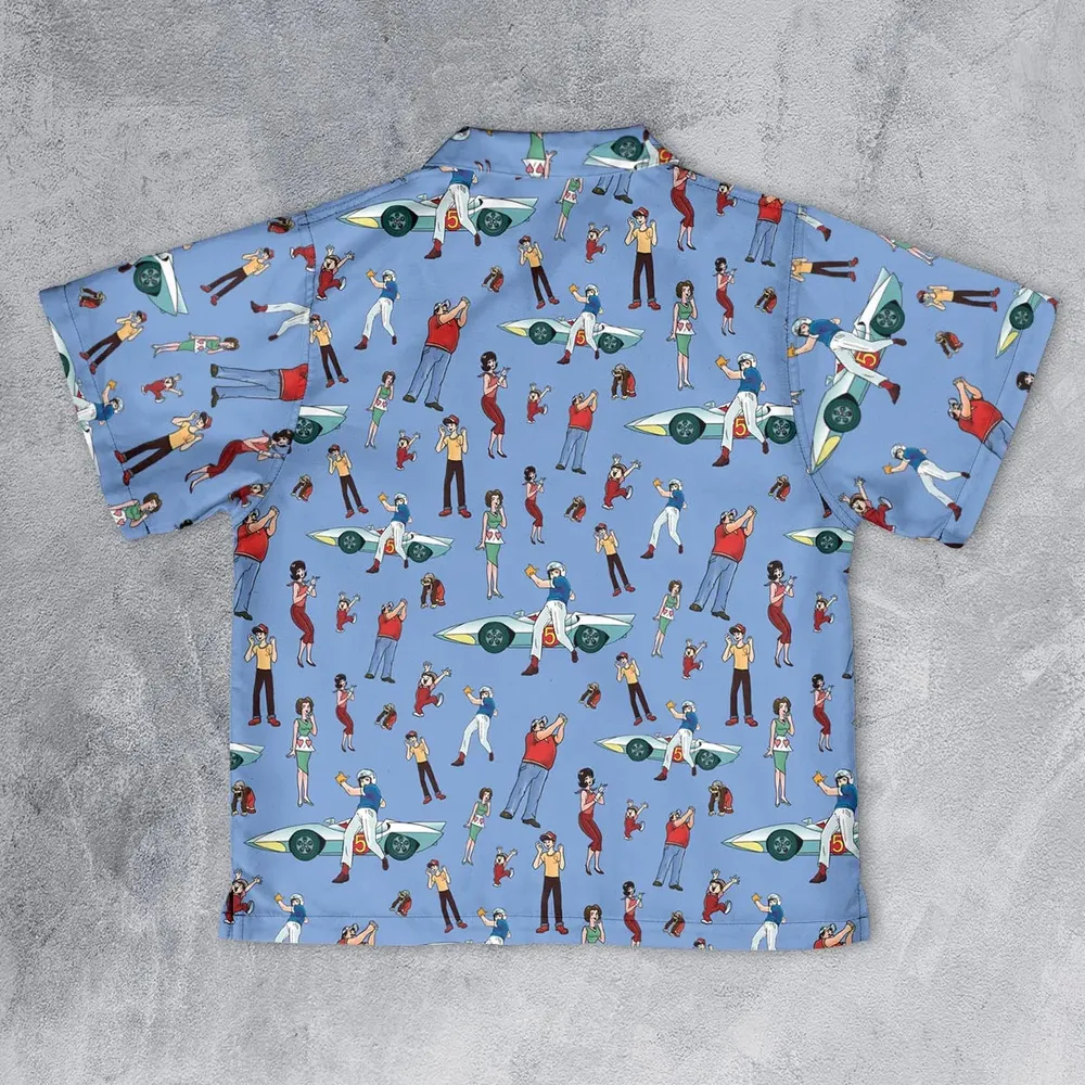 Speed Racer Characters Pattern Youth Hawaiian Shirt - 2