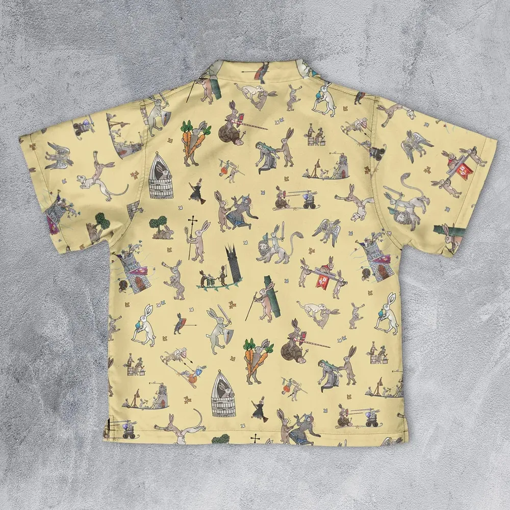 Killer Rabbit The Medieval Marginalia Youth Hawaiian Shirt - 2