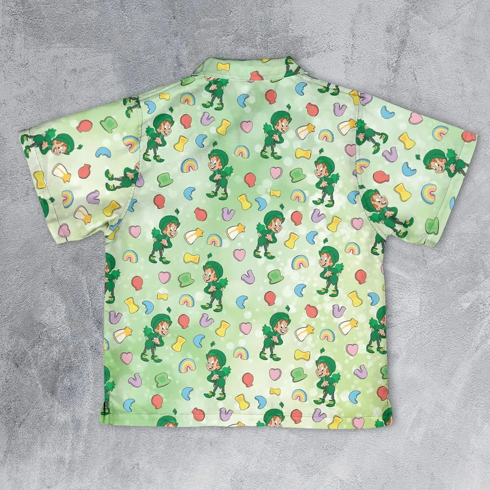 Lucky the Leprechaun Cereal Youth Hawaiian Shirt - 2