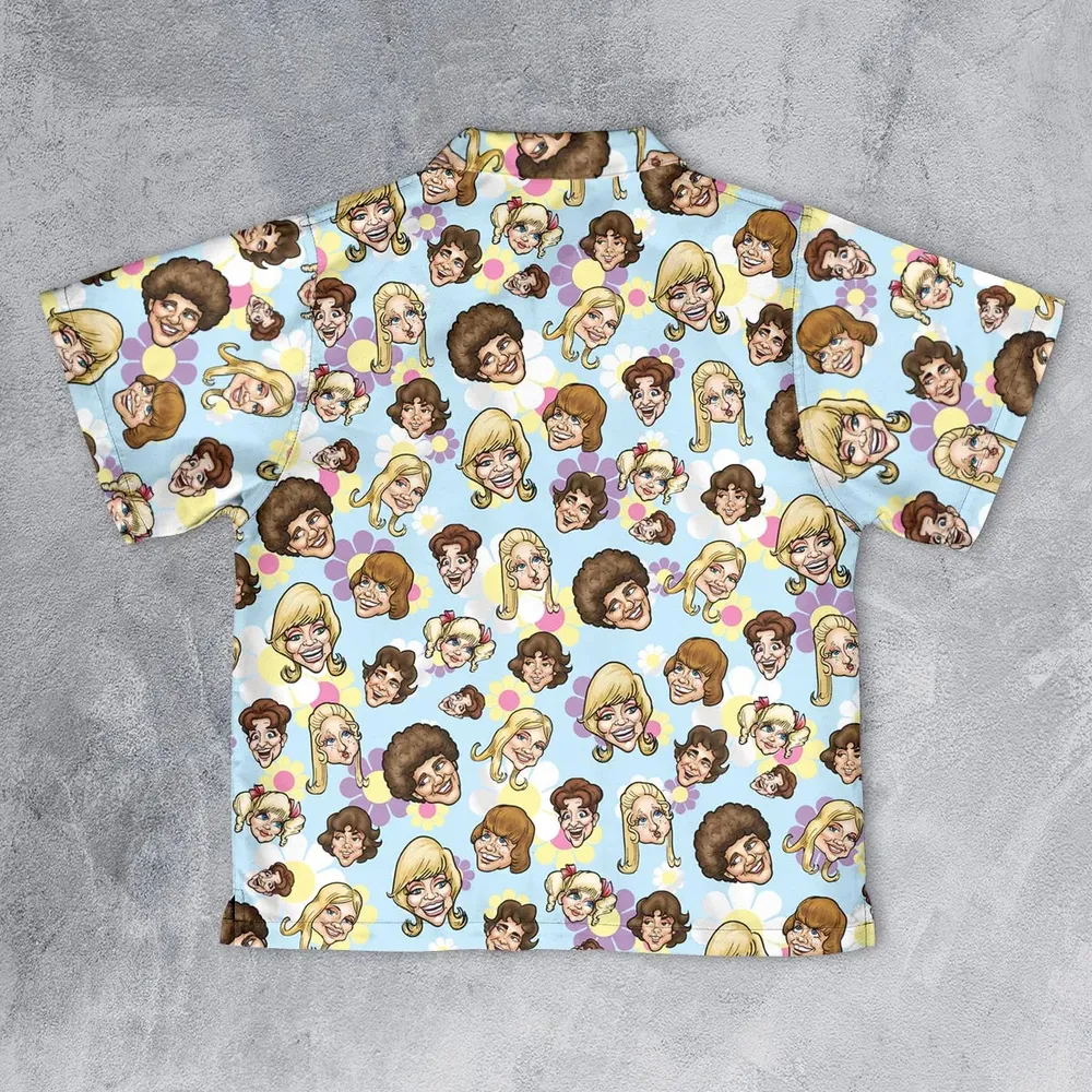 Retro TV The Brady Bunch Characters Youth Hawaiian Shirt - 2
