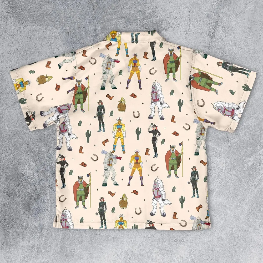 Western Bravestarr Characters Youth Hawaiian Shirt - 2