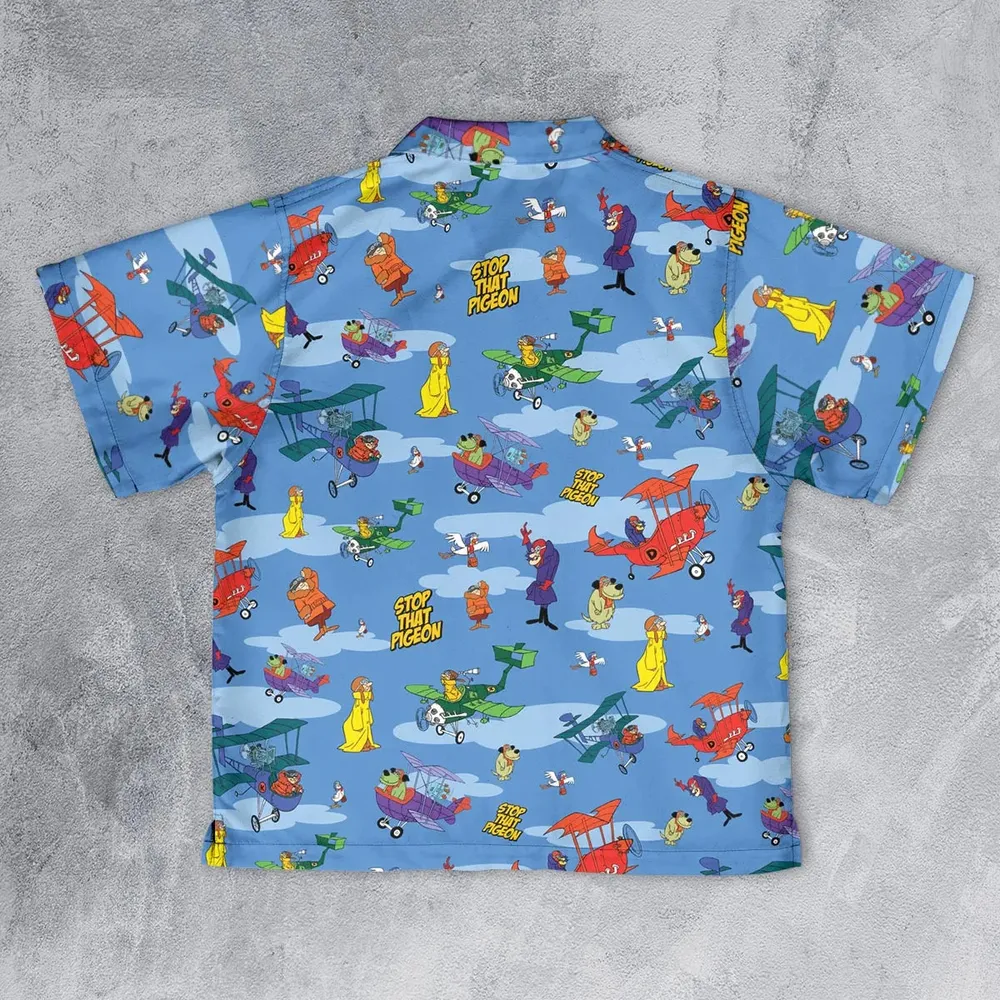 Stop That Pigeon Dastardly and Muttley in Their Flying Machines Youth Hawaiian Shirt - 2