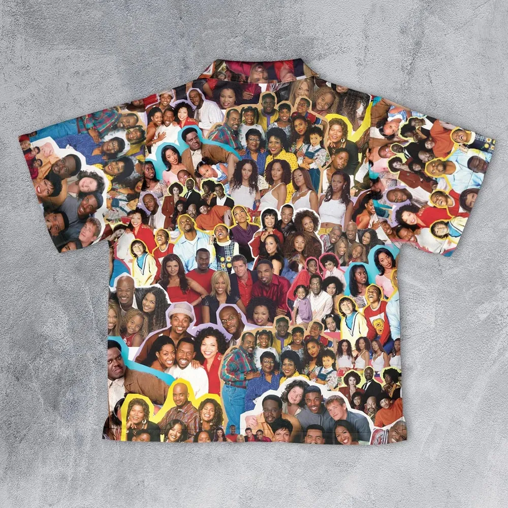 Old Black Sitcom Shows Collage Youth Hawaiian Shirt - 2