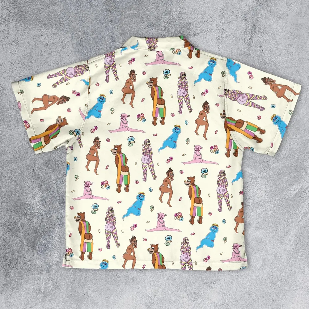 Cereal Monster Breakfast Youth Hawaiian Shirt - 2